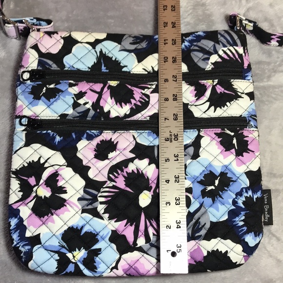 VERA BRADLEY crossbody bag floral purple blue - Picture 11 of 12
